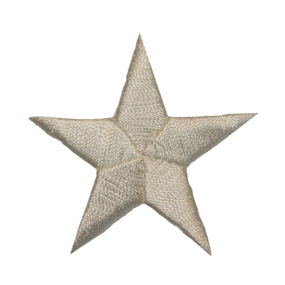 ID 3447 White Star Patch Symbol Space Night Sky Embroidered Iron On Applique