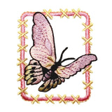 ID 2097 Butterfly Badge Patch Garden Flying Insect Embroidered Iron On Applique