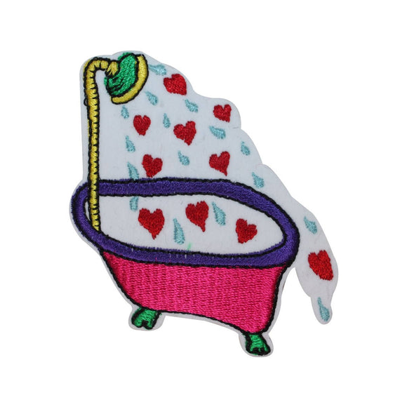 ID 3148 Showering of Love Patch Valentine Heart Embroidered Iron On Applique