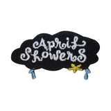 ID 3156 April Showers Cloud Patch Spring Time Sign Embroidered Iron On Applique