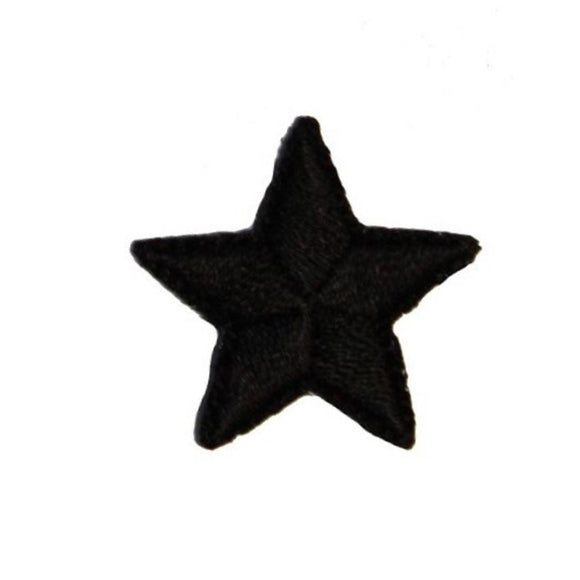 ID 3466E Black Star Patch Night Sky Craft Symbol Embroidered Iron On Applique