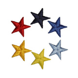 ID 3468A-F Set of 6 Colorful Star Patch Symbol Sky Embroidered Iron On Applique