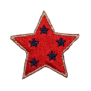ID 3471 Patriotic Star Patch America Craft Symbol Embroidered Iron On Applique