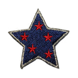 ID 3472 Patriotic Star Patch America Craft Symbol Embroidered Iron On Applique