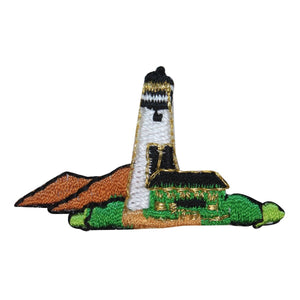 ID 1851 Lighthouse Island Patch Travel Nautical Embroidered Iron On Applique