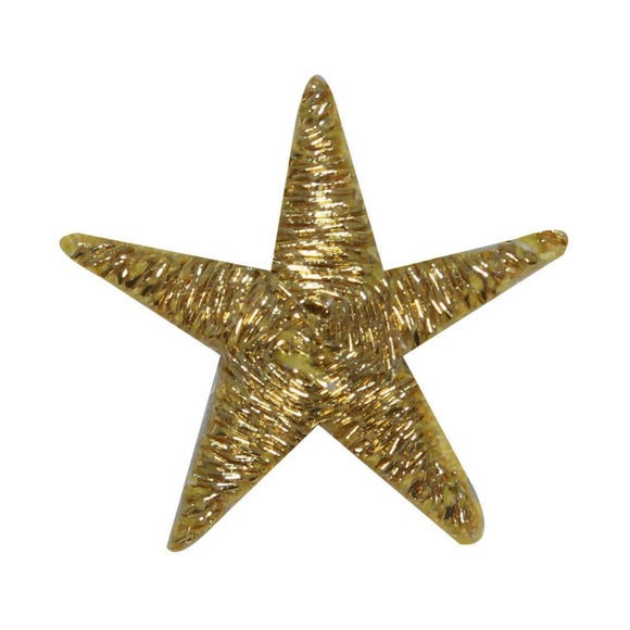 ID 3494 Lot of 3 Tiny Gold Star Patch Shiny Craft Embroidered Iron On Applique