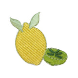 ID 3190A Lemon And Lime Patch Mixed Fruit Drink Embroidered Iron On Applique