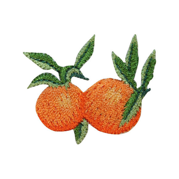 ID 3190B Pair Of Navel Oranges Patch Tropical Juice Embroidered Iron On Applique
