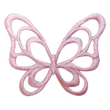 ID 2113 Butterfly Outline Patch Symbol Insect Bug Embroidered Iron On Applique