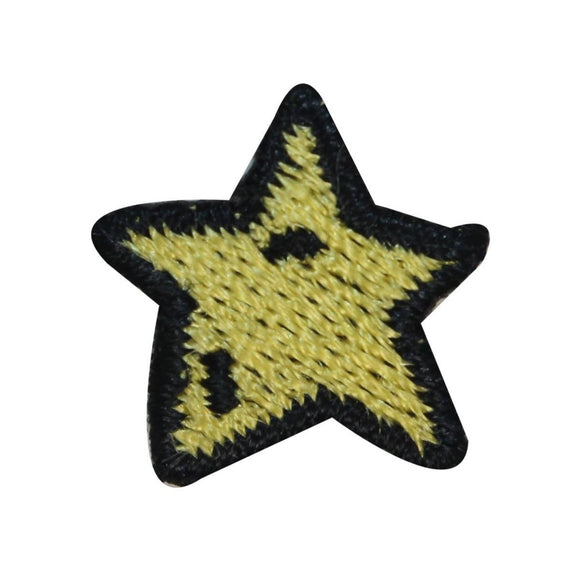 ID 3516 Lot of 3 Tiny Yellow Star Patch Night Sky Embroidered Iron On Applique