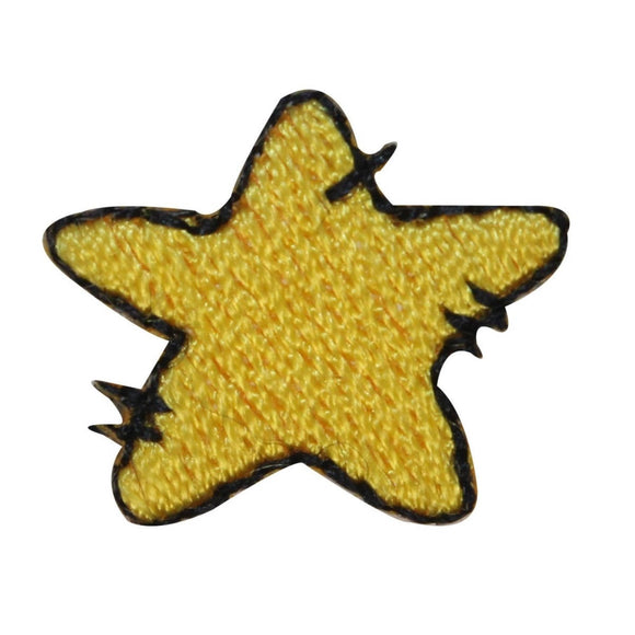 ID 3517 Lot of 3 Cartoon Yellow Star Patch Night Sky Embroidered IronOn Applique