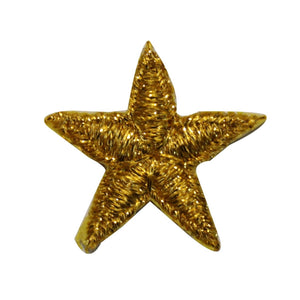 ID 3535 Shiny Gold Star Patch Night Sky Shinning Embroidered Iron On Applique