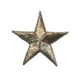 ID 3547 Silver Star Patch Metallic Service Military Embroidered Iron On Applique