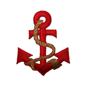 ID 3630 Anchor With Rope Patch Boat Ship Nautical Embroidered Iron On Applique