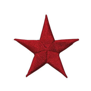 ID 3557 Red Star Patch Night Sky Craft Emblem Embroidered Iron On Applique