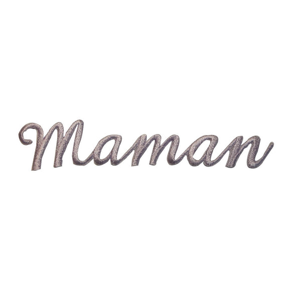 ID 3670 Maman Letters Sign Patch Mother Grandma Embroidered Iron On Applique