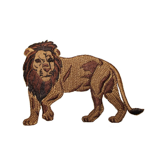 ID 3574 Male Lion Patch Predator Safari Zoo King Embroidered Iron On Applique