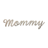 ID 3672 Mommy Word Patch White Mom Letters Name Embroidered Iron On Applique