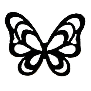 ID 2131 Butterfly Outline Patch Garden Emblem Bug Embroidered Iron On Applique