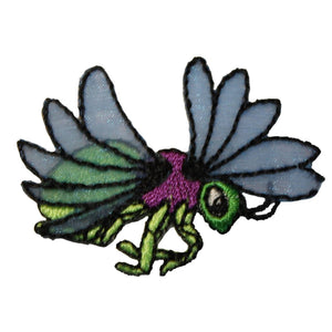 ID 2132 Flying Bug Patch Garden Insect Lace Wing Embroidered Iron On Applique