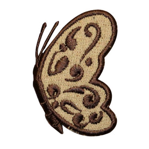 ID 2146 Butterfly Side View Patch Garden Insect Embroidered Iron On Applique