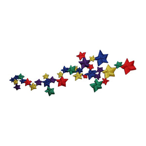 ID 5131 Rainbow Star Cluster Patch Night Sky Shoot Embroidered Iron On Applique