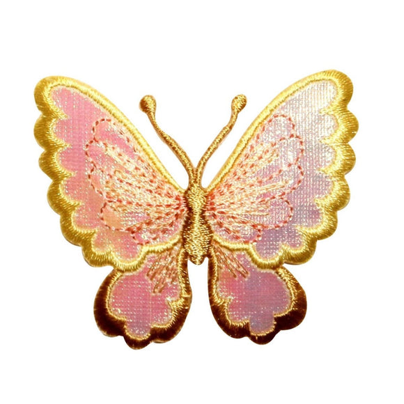 ID 2242 Shiny Butterfly Patch Garden Fairy Bug Fly Embroidered Iron On Applique