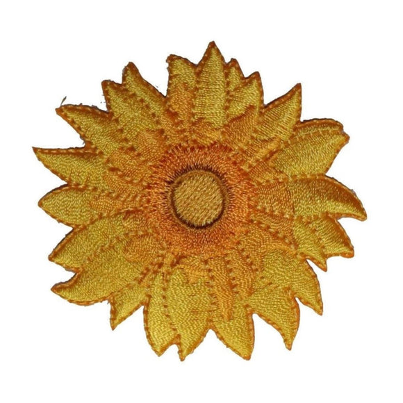 ID 6019 Sunflower Symbol Patch Yellow Summer Bloom Embroidered Iron On Applique