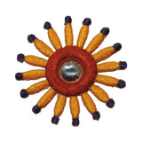 ID 6024 Shiny Sunflower Patch Flower Symbol Sun Embroidered Iron On Applique