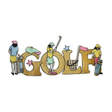 ID 5039 Golf Theme Strip Large Patch Sport Hobby Bag Embroidered IronOn Applique