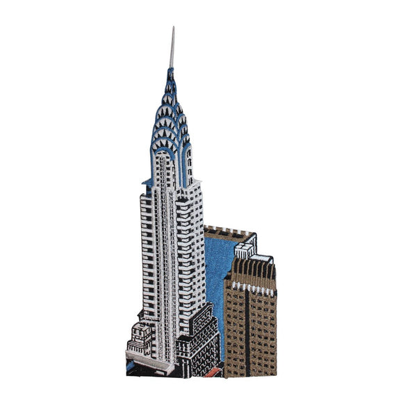ID 5051 Chrysler Building Large Patch City Travel Embroidered Iron On Applique