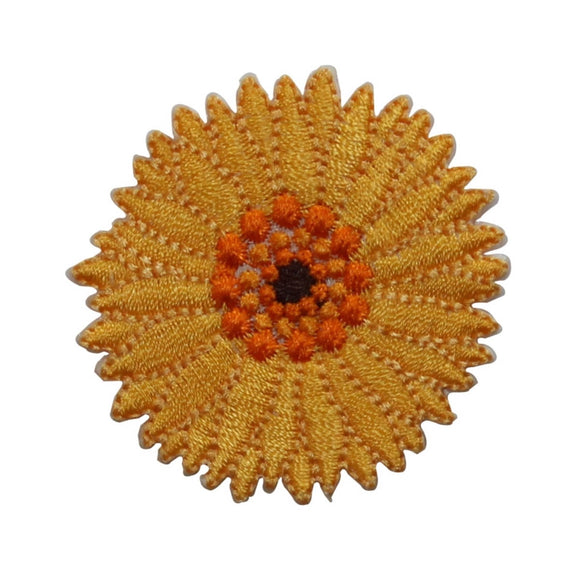 ID 6036 Sunflower Head Patch Symbol Flower Garden Embroidered Iron On Applique