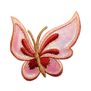 ID 2251 Shiny Butterfly Patch Garden Fairy Insect Embroidered Iron On Applique