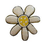 ID 6071 White and Yellow Daisy Patch Flower Garden Embroidered Iron On Applique
