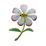 ID 6219 Pansy Flower Patch Garden Blossom Spring Embroidered Iron On Applique