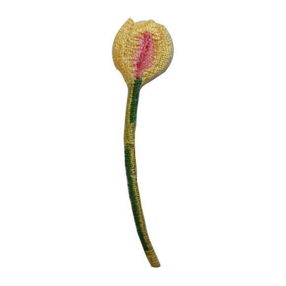ID 6124 Tulip Stem Flower Patch Garden Blossom Plant Embroidered Iron On Patch