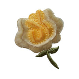ID 6126 Soft Fluffy Wildflower Patch Garden Flower Embroidered Iron On Applique