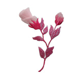 ID 6158 Pink Lace Rose Flower Patch Garden Love Embroidered Iron On Applique