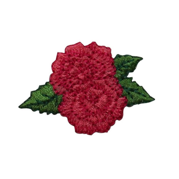 ID 6162 Red Rose Blossom Flower Patch Garden Love Embroidered Iron On Applique