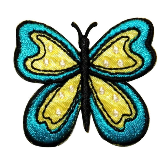 ID 2280 Shiny Butterfly Patch Garden Fairy Insect Embroidered Iron On Applique