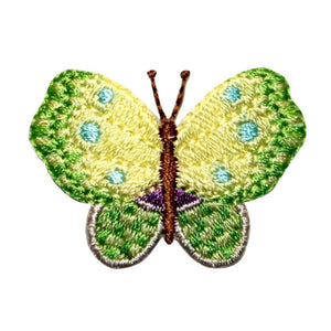 ID 2287 Spotted Garden Butterfly Patch Fairy Insect Embroidered Iron On Applique