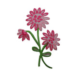 ID 6299 Pink Dotted Flower Patch Plant Garden Craft Embroidered Iron On Applique