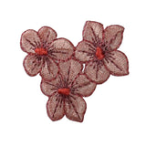 ID 6313 Hibiscus Flower Group Patch Plant Garden Embroidered Iron On Applique