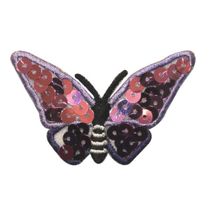 ID 2179 Sequin Butterfly Patch Garden Bug Insect Embroidered Iron On Applique