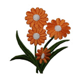 ID 6378 Orange Daisy Plant Patch Garden Flower Bloom Embroidered IronOn Applique