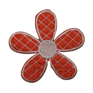 ID 6383 Checkered Daisy Flower Patch Tropical Hawaii Embroidered IronOn Applique