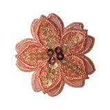 ID 6394 Sequin Layered Flower Patch 3D Blossom Embroidered Iron On Applique