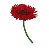 ID 6693 Red Pansy Flower Patch Garden Blossom Plant Embroidered Iron On Applique