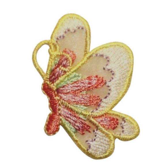 ID 2301B Lace Wings Butterfly Patch Fairy Garden Embroidered Iron On Applique