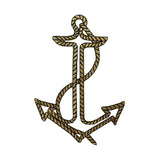 ID 2616 Anchor With Rope Patch Boat Ship Nautical Embroidered Iron On Applique